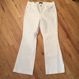 Talbots white flare jeans size 14